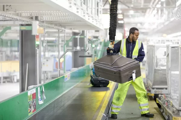 Lifting baggage from carousels or conveyor belts