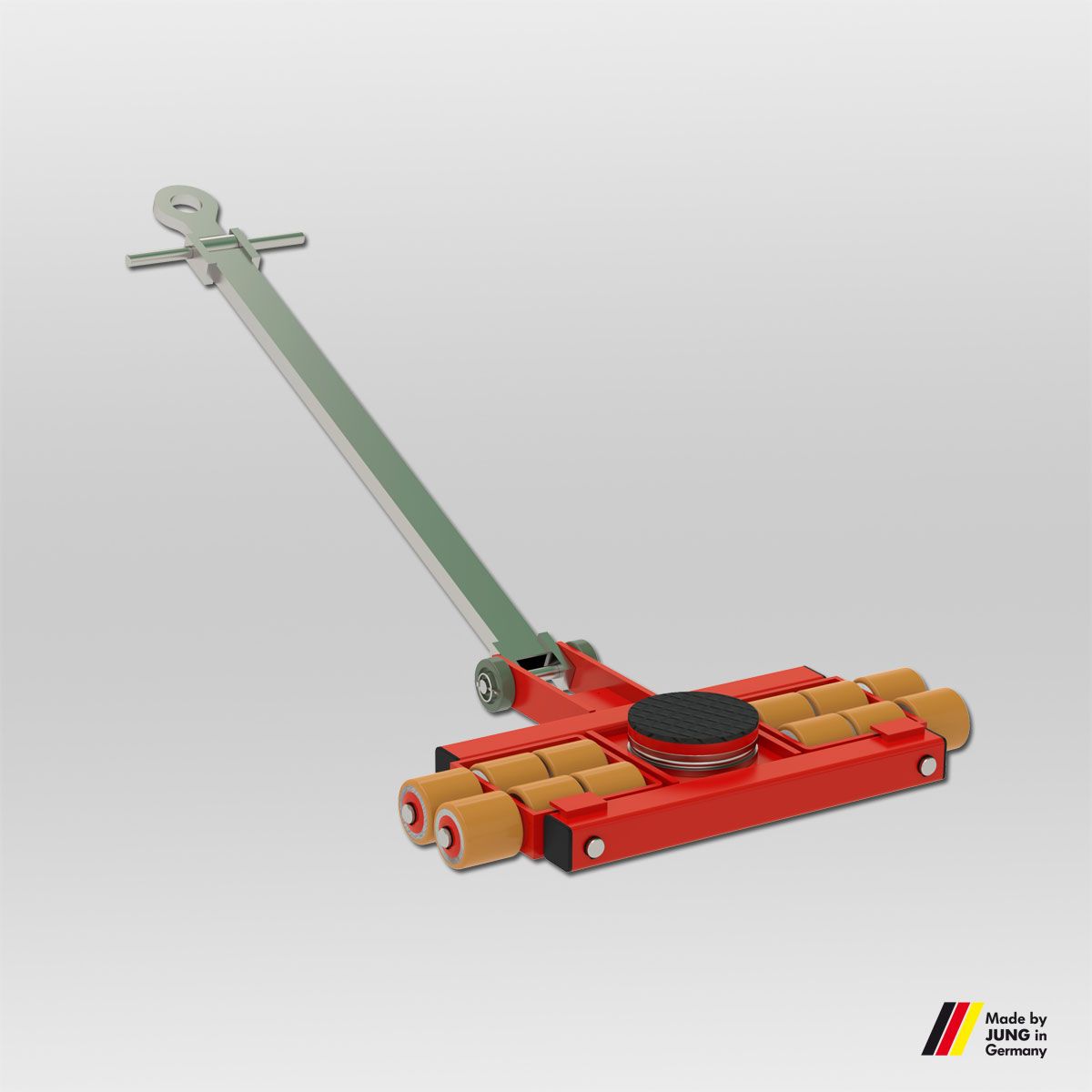 JL heavy duty steerable machine moving trolley
